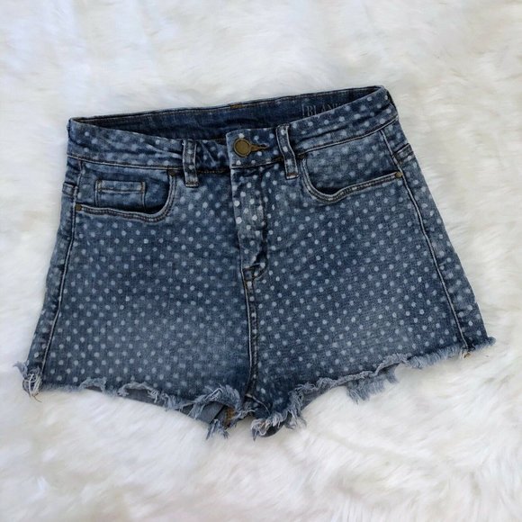 Blank NYC Polka Dots Denim Shorts - Picture 1 of 8